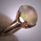 Antique Moonstone Opal Ring Victorian Rose Gold Wedding 1880