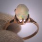 Antique Moonstone Opal Ring Victorian Rose Gold Wedding 1880