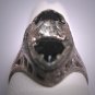 Antique White Sapphire Paste Wedding Ring Rhodium Filigree Art Deco