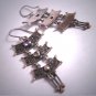 Vintage Amethyst Citrine Earrings Victorian Art Nouveau Georgian Revival Silver