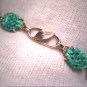 Antique Apple Green Jade Paste Bracelet Gold Vintage Art Deco 1930