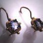 Vintage Georgian Victorian Revival Iolite Tanzanite Amethyst Violet Earrings