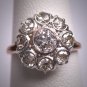 Antique Euro Diamond Wedding Ring Platinum Engagement Victorian Edwardian Vintage c.1900 1.10ctw