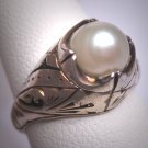 Antique Pearl Wedding Ring Vintage Victorian Art Deco c.1920
