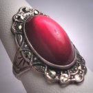 Antique Art Deco Ruby Rose Cut Wedding Ring Vintage Engagement 1920