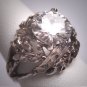 Antique White Sapphire Wedding Ring 2.5ct Vintage Retro Art Deco 1950