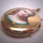 Rare Antique French Georgian Romantic Period Enamel Portrait Locket Gold Pendant Necklace c.1820