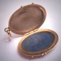 Rare Antique French Georgian Romantic Period Enamel Portrait Locket Gold Pendant Necklace c.1820