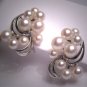 Antique Mikimoto Pearl Earrings Vintage Art Deco 6mm SS Wedding