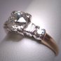 Antique Old Euro Diamond Wedding Ring Art Deco Vintage 14K White Gold 1930 .95CT