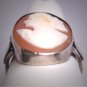 Antique Cameo Ring Vintage Art Nouveau Art Deco c.1900 Silver