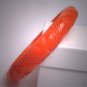 Antique Bakelite Bangle Bracelet Orange Carved Vintage 1940s Art Deco