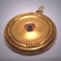 Antique Ceylon Blue Sapphire Locket Pendant Vintage Victorian Gold 1890