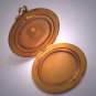 Antique Ceylon Blue Sapphire Locket Pendant Vintage Victorian Gold 1890