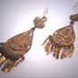 Antique Gold Earrings Oaxaca Mexican Vintage Art Deco 1930