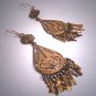 Antique Gold Earrings Oaxaca Mexican Vintage Art Deco 1930