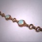 Fine Antique Australian Opal Bracelet 14K Gold Link Vintage Art Deco 1930s