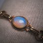 Fine Antique Australian Opal Bracelet 14K Gold Link Vintage Art Deco 1930s