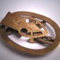 Antique Victorian Art Deco Citrine Paste Brooch Clip c.1900
