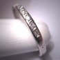 Antique Platinum Diamond Wedding Ring Band Engraving Vintage Art Deco 1930 Rare Size 8
