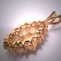 Vintage Australian Opal Pendant Necklace with White Sapphire Gold Estate Retro Deco