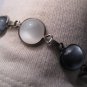 Antique Art Deco Moonstone Bracelet Vintage 1920s White Gray Sterling Silver