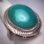 Antique Australian Jade Ring Vintage Art Deco Engraved Silver 1920 Wedding