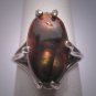 Vintage Fire Opal Ring Antique Retro Modernist 50s