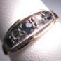Antique Rose Cut Diamond Sapphire Wedding Ring Victorian Edwardian Art Deco Engagement