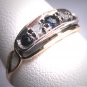 Antique Rose Cut Diamond Sapphire Wedding Ring Victorian Edwardian Art Deco Engagement
