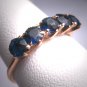 Antique Blue Sapphire Wedding Ring Band Victorian Ar Deco c.1900