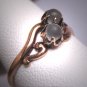 Antique Double Globe Moonstone Ring Victorian Rose Gold Band Wedding 1880