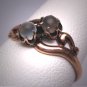 Antique Double Globe Moonstone Ring Victorian Rose Gold Band Wedding 1880