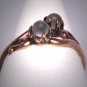 Antique Double Globe Moonstone Ring Victorian Rose Gold Band Wedding 1880