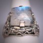 Vintage Victorian Style Moonstone Filigree Ring Edwardian Wedding