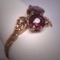 Antique Double Rhodolite Garnet Ring Georgian Victorian Chased Gold Wedding - 19th Century
