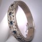 Antique Filigree Bangle Bracelet Art Deco Sapphire French Paste c.1900