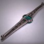 Antique Emerald Paste Rose Cut Brooch Edwardian Art Deco Pin c.1920