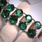 Antique Emerald Paste Bracelet Vintage Victorian - Art Deco Vintage 1920 Czech