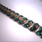 Antique Emerald Paste Bracelet Vintage Victorian - Art Deco Vintage 1920 Czech