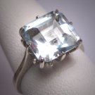 Antique Vintage Aquamarine Diamond Wedding Ring Deco H. Stern Styling 4cts