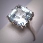 Antique Vintage Aquamarine Diamond Wedding Ring Deco H. Stern Styling 4cts