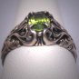 Antique Peridot Ring Wedding Filigree Victorian Art Deco Vintage