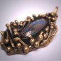 Vintage Signed Luciano Modernist Large 6CT Australian Boulder Opal Pendant For Necklace 1960s