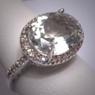 Vintage Green Amethyst Diamond Ring Wedding Art Deco Filigree