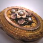 Antique Etruscan Gold Pearl Victorian Floral Locket Pendant for Necklace Vintage 1880