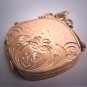 Antique Victorian Ornate Engraved Locket Vintage 14K Gold 1800's Pendant Fob for Necklace