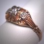 Antique Diamond Wedding Ring Victorian Deco Vintage 14K
