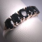 Antique Style Sapphire Wedding Ring Band Vintage Art Deco