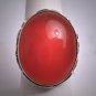Antique Art Nouveau Carnelian Ring Vintage Floral Silver Victorian c.1890 Arts and Crafts